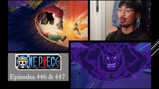 Luffy Vs Blackbeard One Piece Episode 446 amp 447 Reaction [upl. by Hsital]