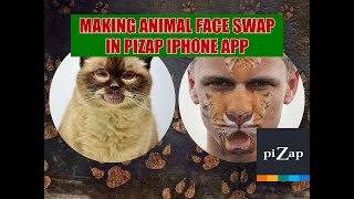 piZaps Quick Photo Editing TutorialMaking animal face swap in piZap [upl. by Moor833]