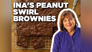 Ina Gartens Peanut Swirl Brownies  Barefoot Contessa  Food Network [upl. by Eladnek]