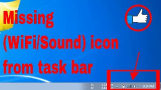 WiFi icon missing on task bar Windows 7 [upl. by Mansoor]