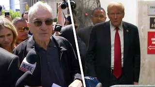 Robert De Niro Shows Up to Courthouse for Trump Trial [upl. by Ultann]