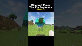 Minecraft Funny Tips For Beginners Part 2 minecraft minecraftjokeshindi funny [upl. by Adnema141]