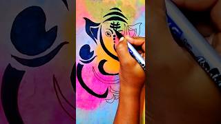 Lord ganeshGanapati drawing shorts watercolor ganesha drawing [upl. by Eseuqram]