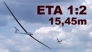 Eta giant scale 12 RC glider wingspan 1545m 2018 [upl. by Nadab898]