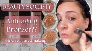 Antiaging Bronzer with skincare infused makeup  Beauty Society tutorial [upl. by Koeppel437]