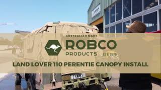 Land Rover 110 quotPerentiequot Military Canopy Install [upl. by Sutit443]