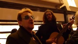 Bono Hozier KodalineGrafton street Christmas Eve 2015 [upl. by Aserehtairam]