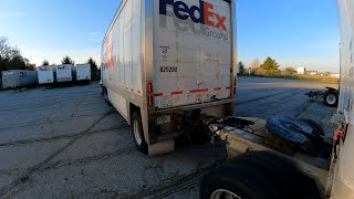 A DAY IN FEDEX LINEHAUL TRUCKING DOUBLE PUP TRAILERS ONCE AGAIN [upl. by Adiel]