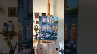 I painted the spring court manor from ACOTAR artshorts bookish artprocess [upl. by Comptom]