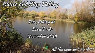 Bunce and King Fishing at Broadlands after Pike November 2018 [upl. by Esilrac]