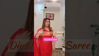 Diwali Saree Haul  Ethnic Wear from myntra readytowearsaree saree diwalioutfits myntrafinds [upl. by Novar]