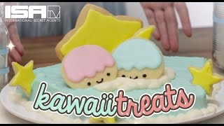 How To Bake Little Twin Stars Cake  KAWAII TREATS Ep 1 [upl. by Yahsram]