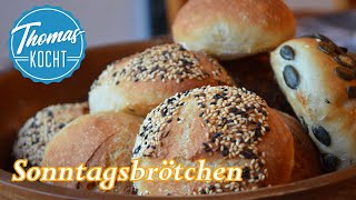 Sonntagsbrötchen backen  einfach und lecker  Brot backen [upl. by Atsedom895]