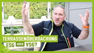 Terrassenüberdachung  ESG oder VSG  Ambitop Terrassendach [upl. by Elston216]