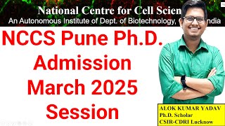 NCCS Pune PhD Admission  March 2025 Session Apply Now [upl. by Amoeji164]