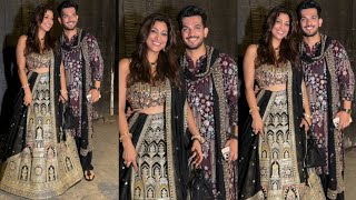 Arjun Bijlani With Wife At Versova kinna Cottage Diwali Party [upl. by Notsek]