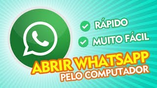 Como abrir o whatsapp pelo Computador pc ou NoteBook  Whatsapp Web [upl. by Winer]