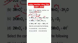 redox reaction class 11th II NEET 2019 II disproportionation reaction [upl. by Hax]