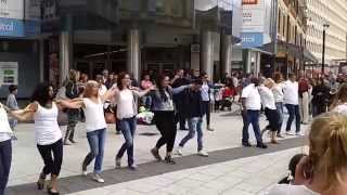 Zorba Dance Flash mob in Cardiff [upl. by Aylward]