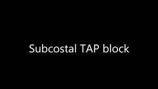 Usg guided Subcostal TAP BLOCK [upl. by Nybbor]