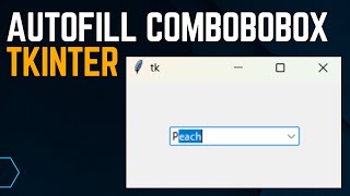 Autocomplete Combobox in Tkinter autofill suggestions [upl. by Keating]