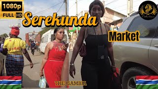 FHD 🇬🇲 Real Life Walk Tour In SEREKUNDA MARKET In THE GAMBIA West Africa [upl. by Alwin]