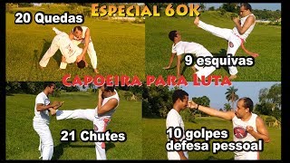 60 movimentos de capoeira para Luta 51 Golpes e 9 esquivas  Técnicas de defesa pessoal [upl. by Cralg919]