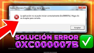 ✅SOLUCION DEFINITIVA al ERROR 0xc000007b  0xc00007b  Aplicación no se pudo iniciar correctamente [upl. by Norina]