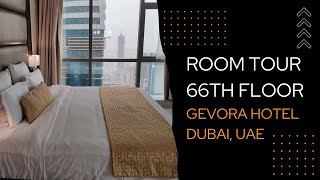 Gevora Hotel the TALLEST hotel in the world  ROOM TOUR 66th floor  Dubai UAE gevorahotel gevora [upl. by Cyna]