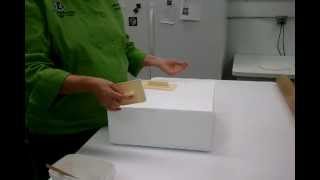 Covering a Styrofoam Cake Dummy with Fondant  Part 1 [upl. by Eisenhart]