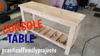 DIY CONSOLE TABLE How to Build a Console Table [upl. by Allina]