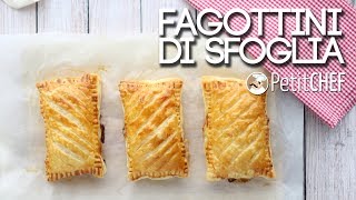 Fagottini di sfoglia con prosciutto e formaggio  Ricetta facile e gustosa PetitChefit [upl. by Gnehs]