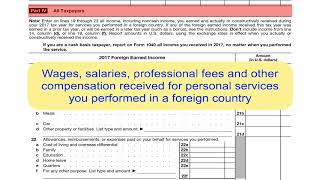 Form 2555 Foreign Earned Income Exclusion [upl. by Missy]