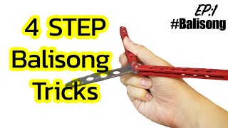 Balisong Tutorial EP1  สอนควงมีดบาลิซอง 4 STEP มือใหม่หัดควงโชว์ [upl. by Lema41]