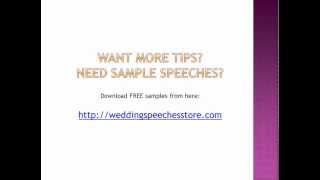 Wedding Speeches Examples  Wedding Speeches Made Easy [upl. by Liuqa881]