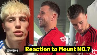 Bruno Fernandes and Garnacho reaction to Mason Mount number 7 shirt Manchester United [upl. by Chaves]