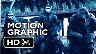 Dawn of the Planet of the Apes  Motion Graphic  Caesar On Horseback 2014 HD [upl. by Eitsirk]