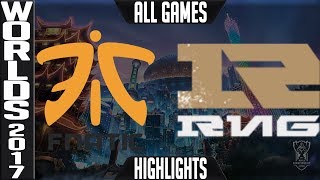 FNC vs RNG Highlights ALL GAMES  Worlds 2017 Quarterfinals Fnatic vs Royal Never Give Up ALL GAMES [upl. by Kamerman427]