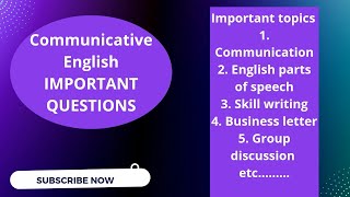 communicative english important questions [upl. by Ecille]