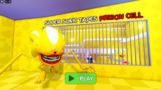 SUPER SONIC TAPES BARRYS PRISON RUN  Obby  roblox scaryobby robloxlive pomni [upl. by Pish32]