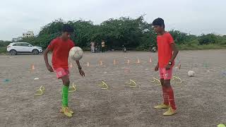 🔥ONE BALL juggles by 12y Twin Soccer Players✅ soccer football skills juggling sports twins [upl. by Nosredna624]