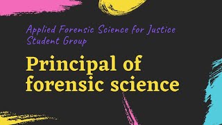 Principle of Forensic Science AFSJ student group [upl. by Retsbew]