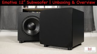 Emotiva Airmotiv SE12 Subwoofer  Unboxing and Overview [upl. by Enala]