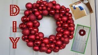 Easy DIY Ornament Wreath [upl. by Eislel]