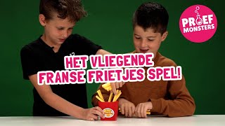 Proefmonsters spelen het vliegende Franse frietjes spel [upl. by Audrye]