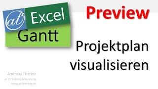 Excel  Projektplan in GanttAnsicht  Terminplan  Preview [upl. by Camille]