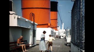 The Second RMS Mauretania 2 Trip from New York to Southampton 1949 1940s F421 [upl. by Calore]