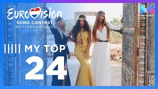 Eurovision 2020  MY TOP 24 so far amp comments  🇬🇷🇷🇴🇷🇸 [upl. by Ainegue188]