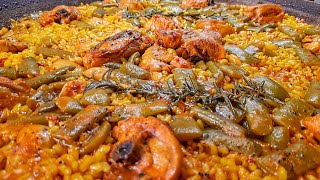 Receta PAELLA AUTÉNTICA VALENCIANA TRADICIONAL🥘 PASO A PASO de POLLO y CONEJOspanish chicken paella [upl. by Iliram348]