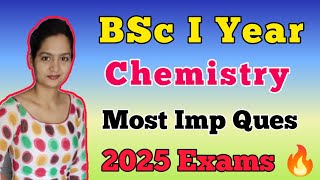 BSc 1st Year Chemistry Most Important Questions 2025  Dear Pari [upl. by Casta417]